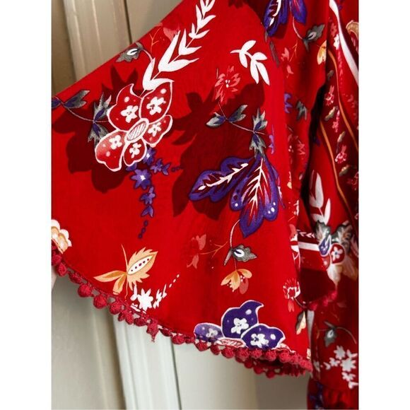 Jaase floral bounce with flounce at bottom and sleeves size L - Picture 5 of 10